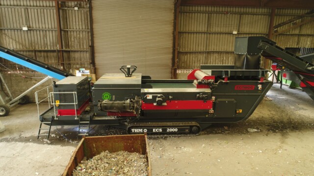 Mobile Eddy Current Separator processing non ferrous aluminium cans