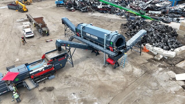 ferrous and non ferrous ASR recovery with eddy current separator and trommel