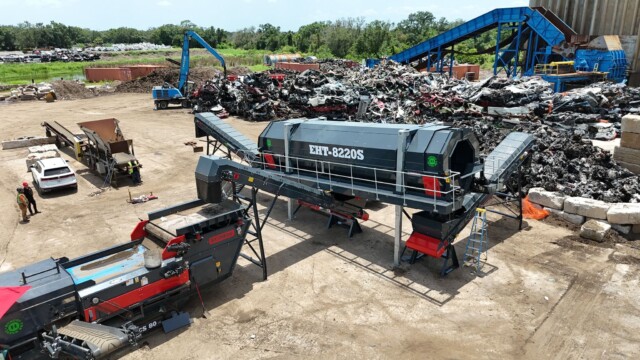 ASR non ferrous and ferrous recovery with ECS and Trommel