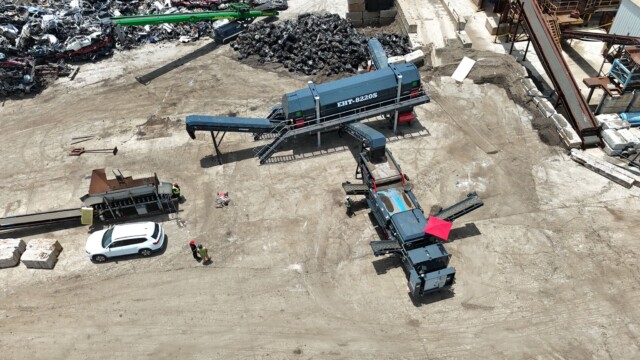 Eddy Current Separator Mobile ASR site with Trommel