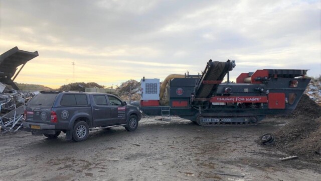 Tracked Eddy Current separator separating ferrous and non-ferrous metals and superlight materials from Scrap Trommel fines